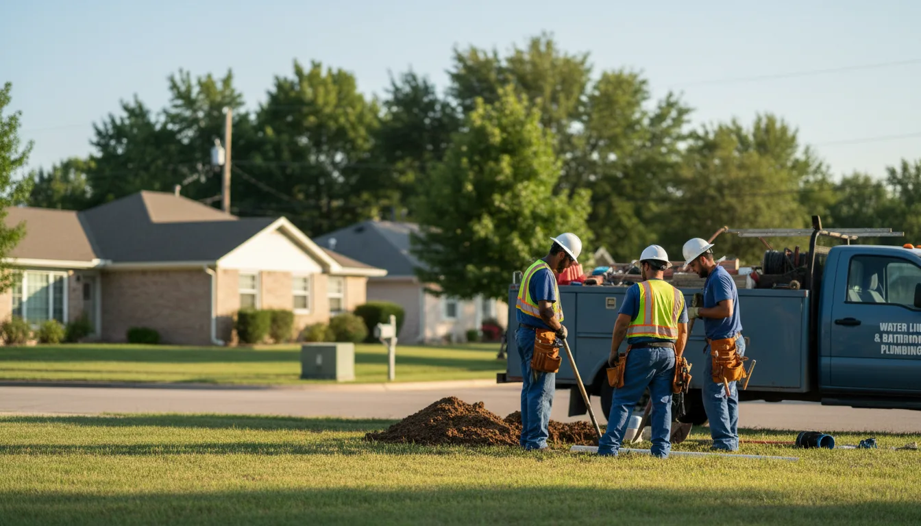 Residential water line and bathroom plumbing service in Union, IA